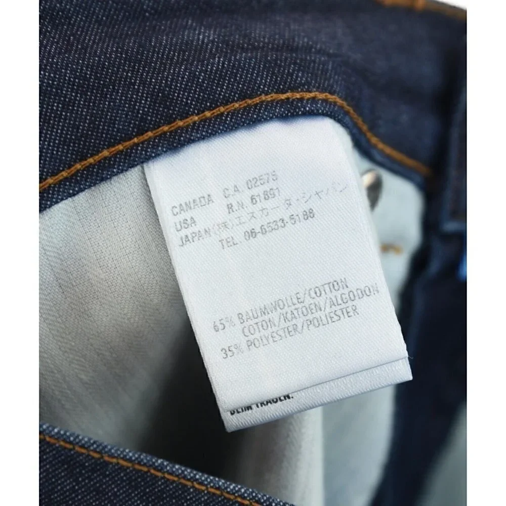 Escada Sport Linda Straight Leg Womens Sz 36 US 6 Dark Blue Chambray Denim Italy